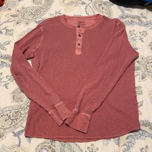 Orange/red Hensley, button down, size L